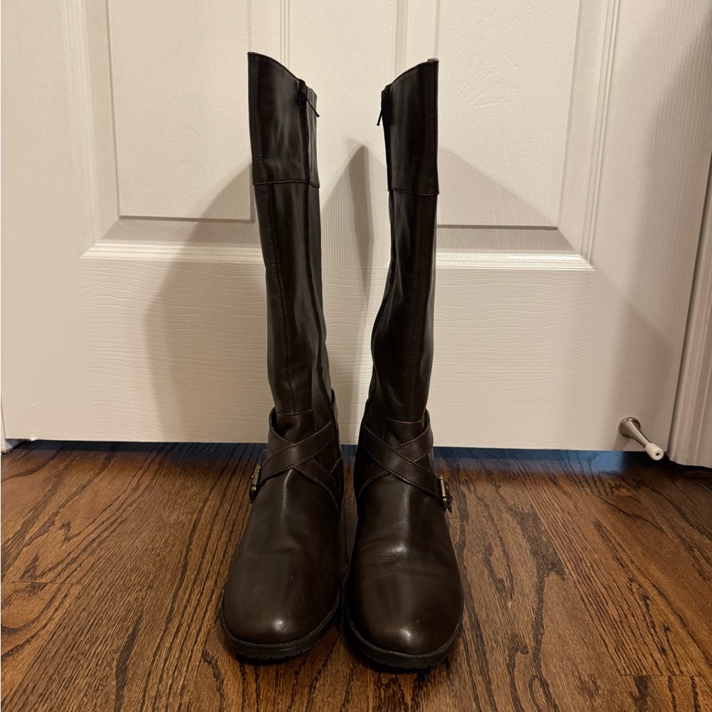 Ralph Lauren Women Sahara Brown
Leather Riding Lug Knee Boots size 9